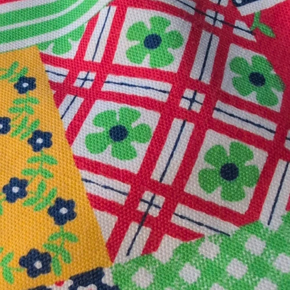 70s Sears Vintage Girls patchwork Floral Print Flare‎ Pants & Matching Set Rare